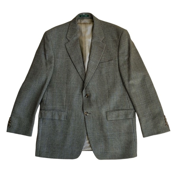 Lauren Ralph Lauren Vintage 90s Houndstooth Blazer Wool Academia Preppy Sz 43R - Picture 3 of 16